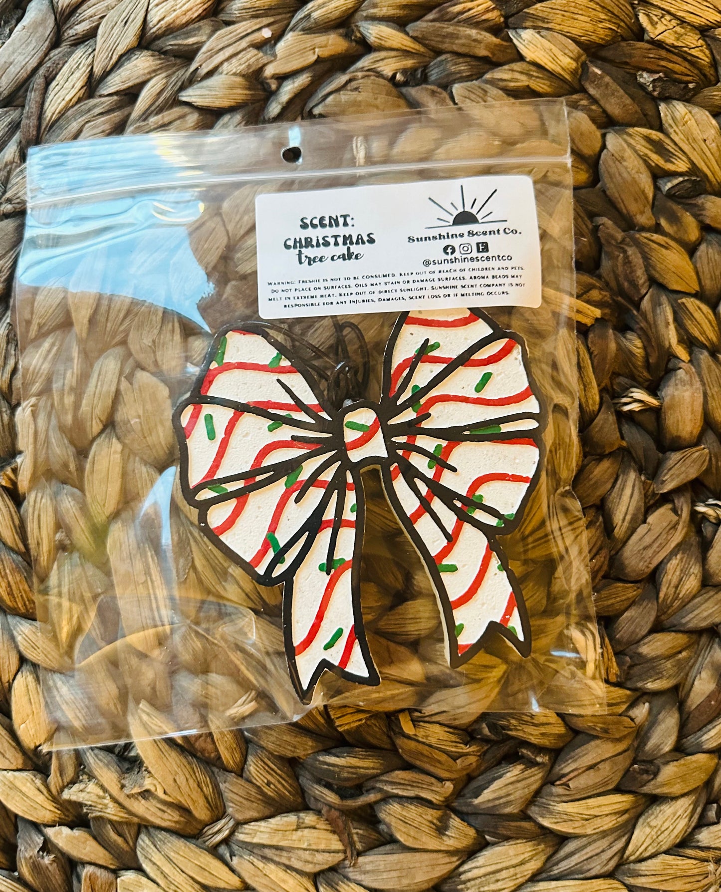 Christmas Cake Bow- RTS