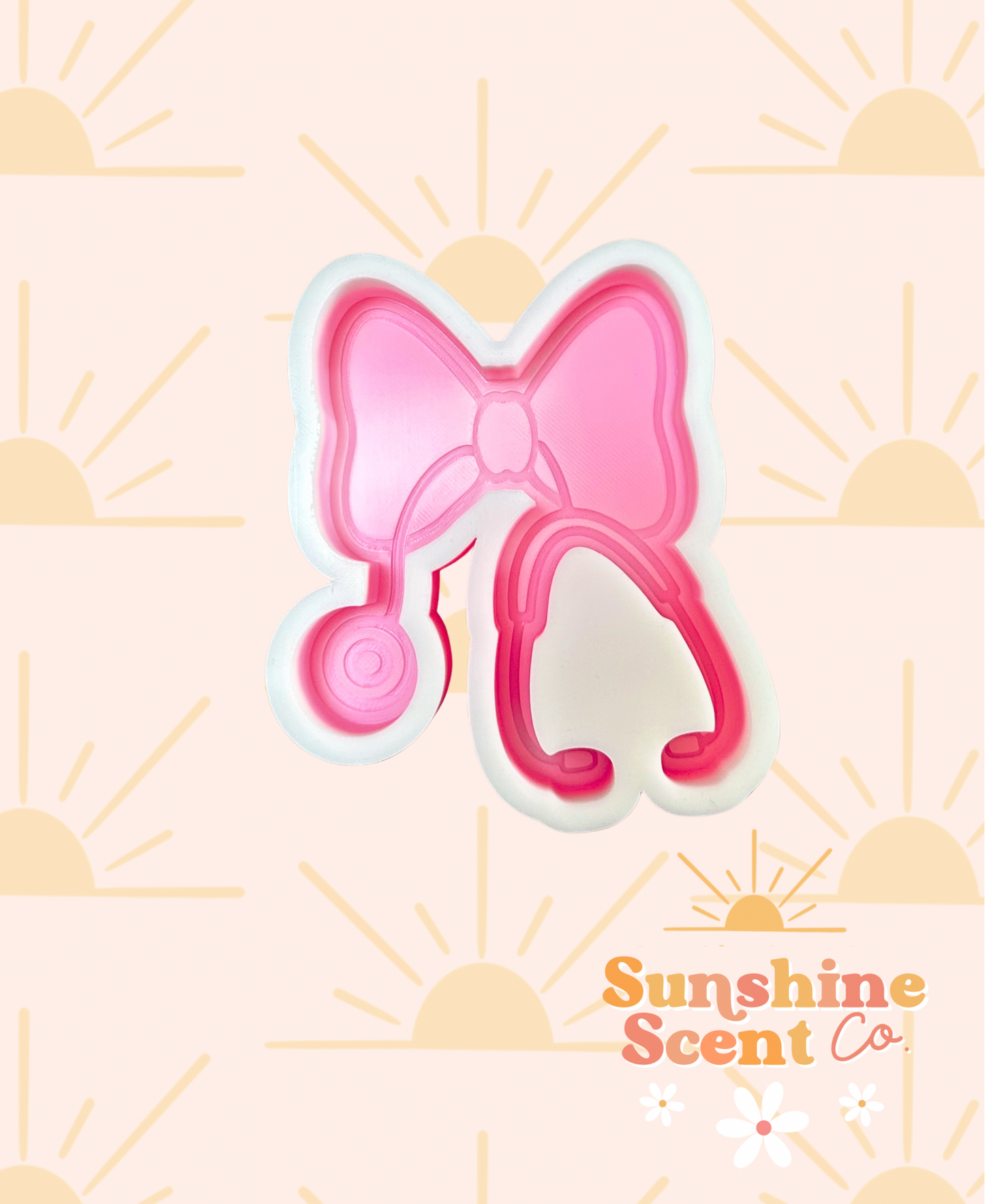 Stethoscope Bow Silicone Freshie Mold
