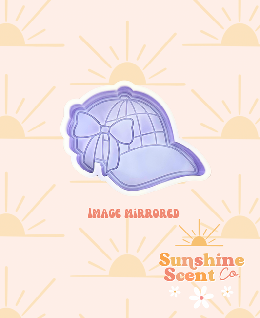 Baseball Cap with Bow Silicone Freshie Mold