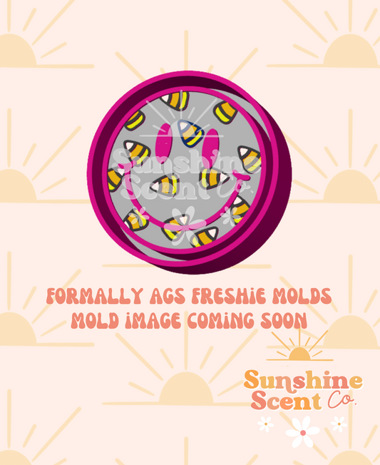 Candy Corn Smiley Freshie Mold