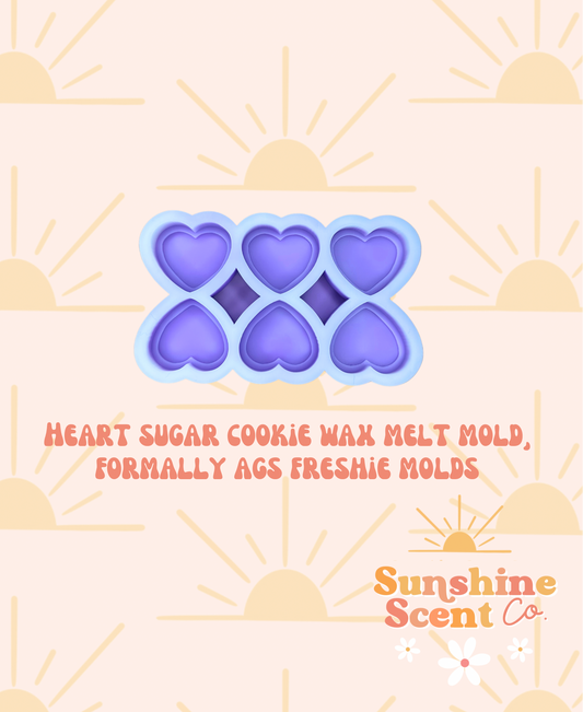 Heart Sugar Cookie Wax Melt Mold