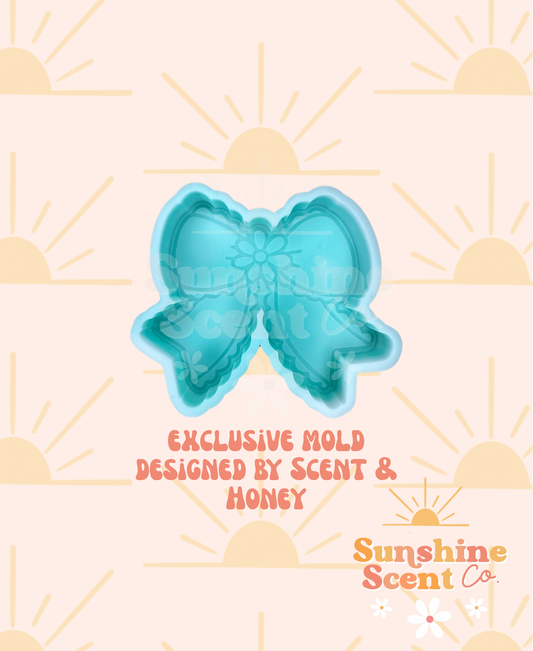 Lace Bow with Flower Freshie Mold