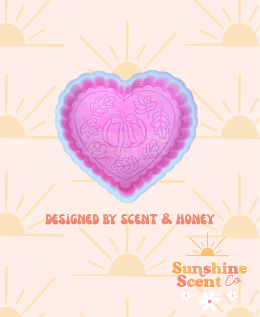 Lace Fall Heart Freshie Mold