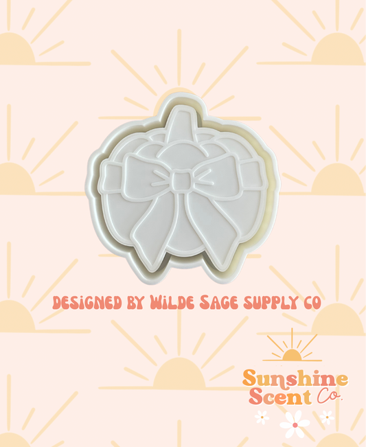 Bow Wrapped Pumpkin Freshie Mold