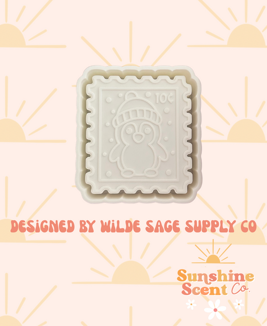 Penguin Stamp Freshie Mold