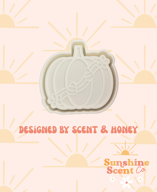 Groovy Candy Corn Pumpkin Freshie Mold