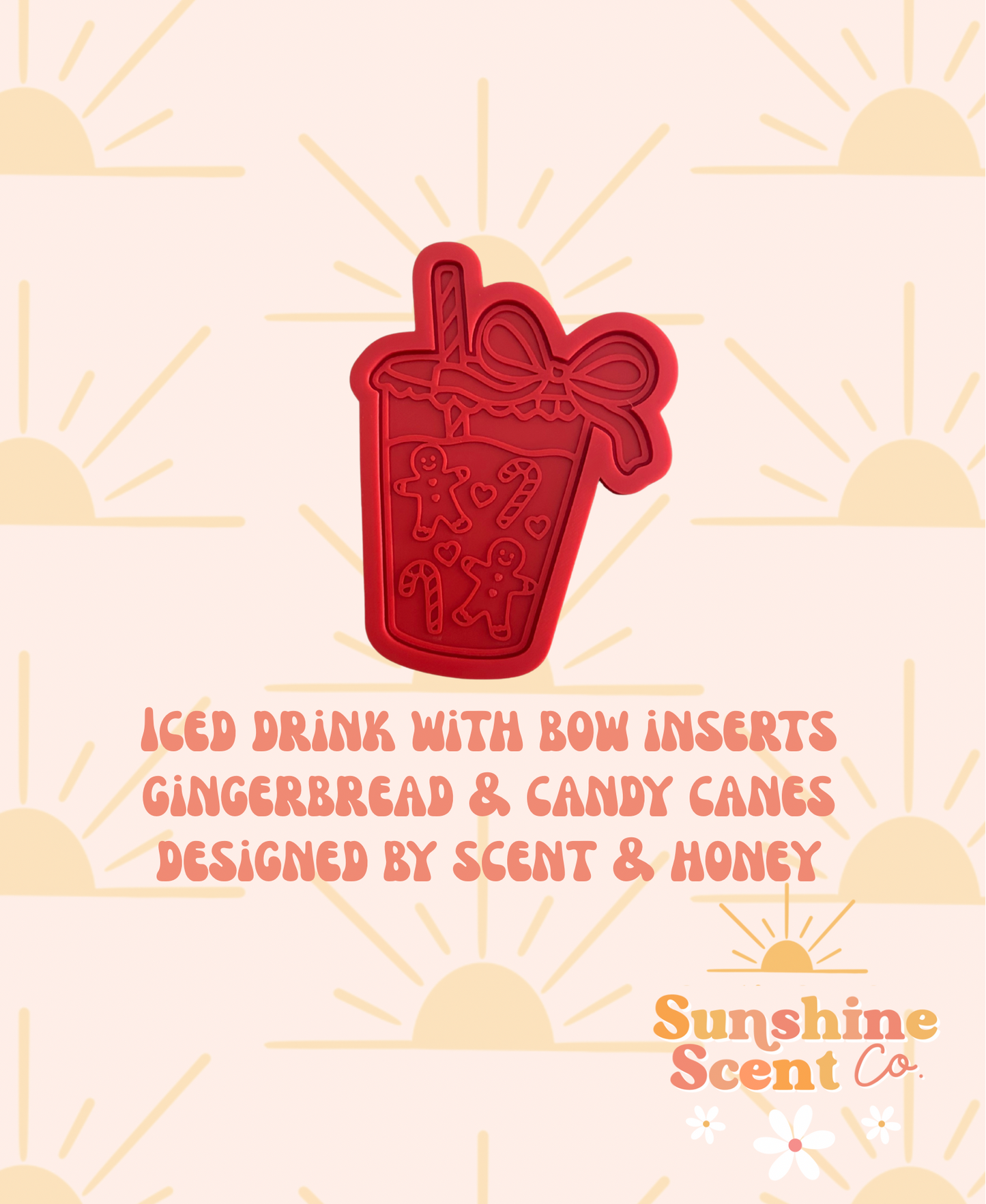 Iced Drink Cup with Bow INSERTS