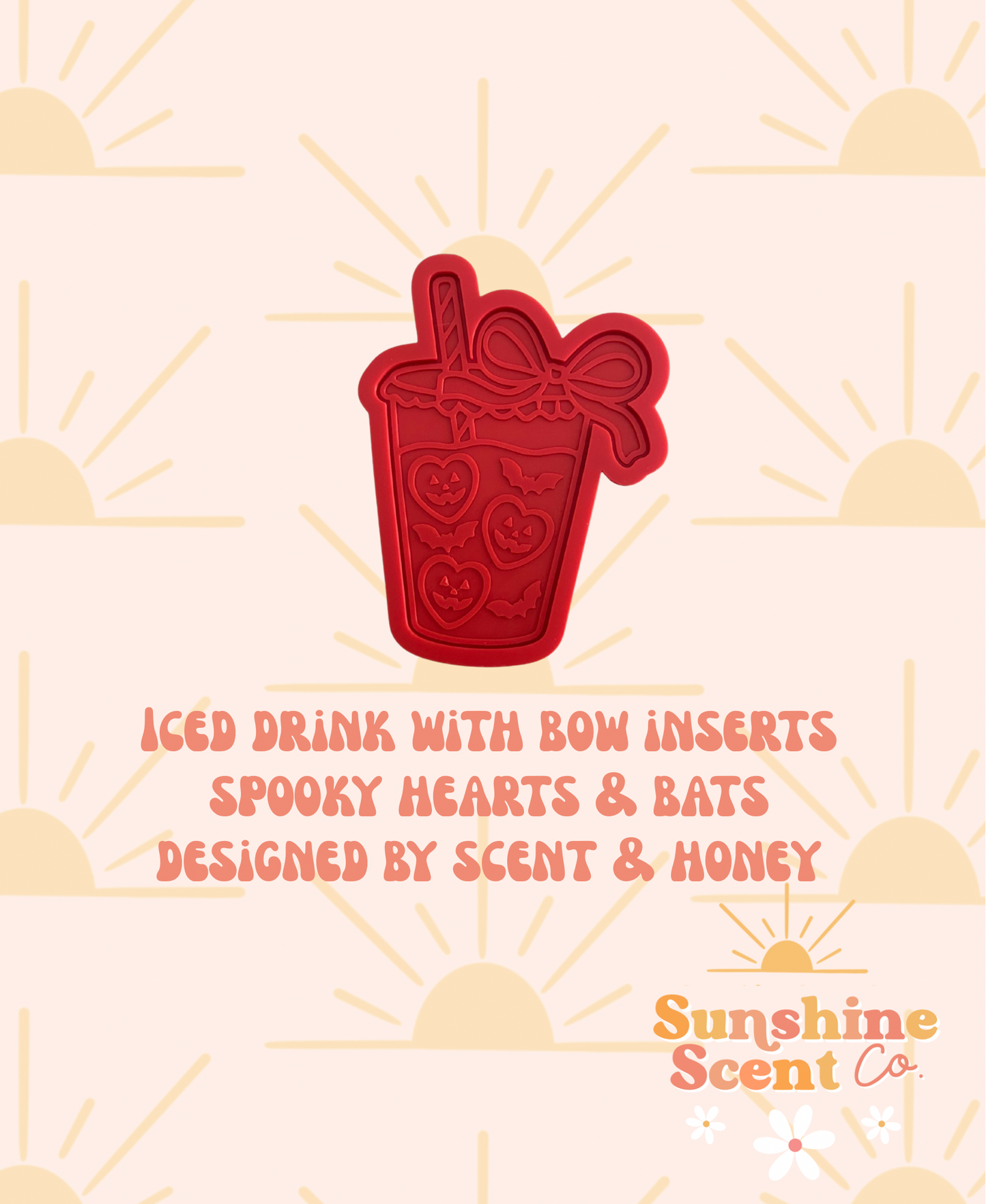 Iced Drink Cup with Bow INSERTS