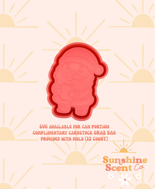 Santa holding Can Freshie Mold