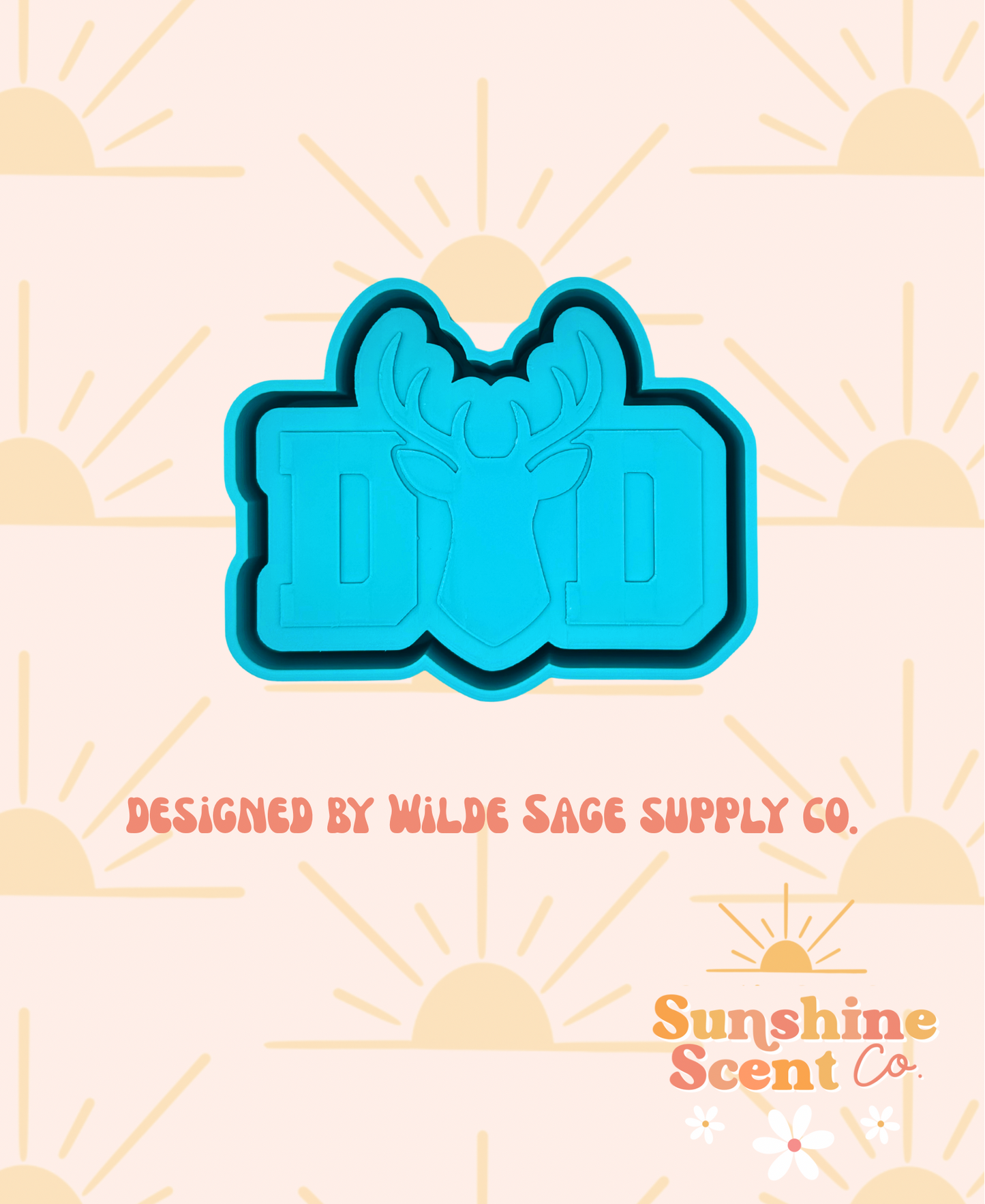 Dad with Deer Center Freshie Mold