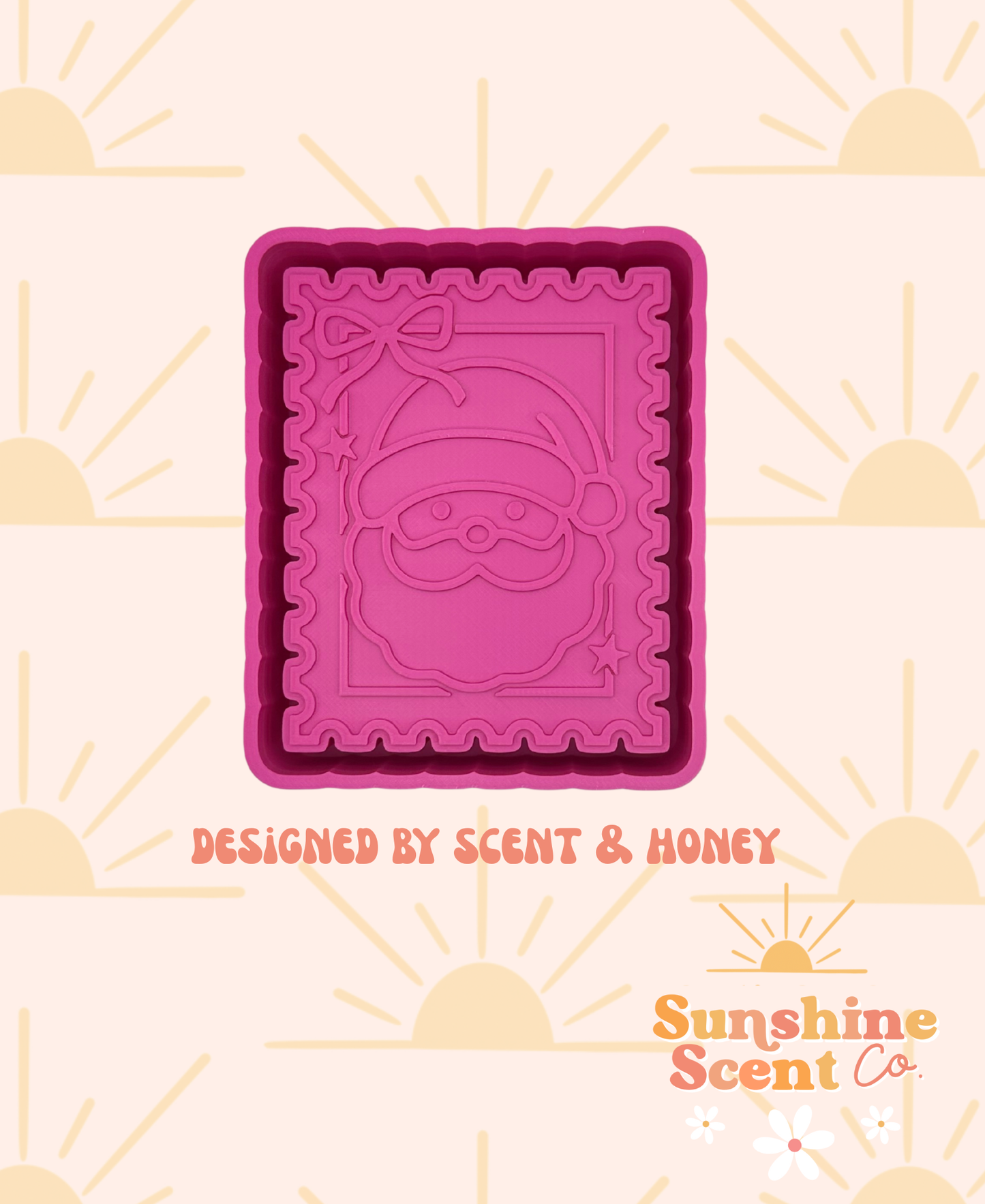 Santa Postage Stamp Freshie Mold