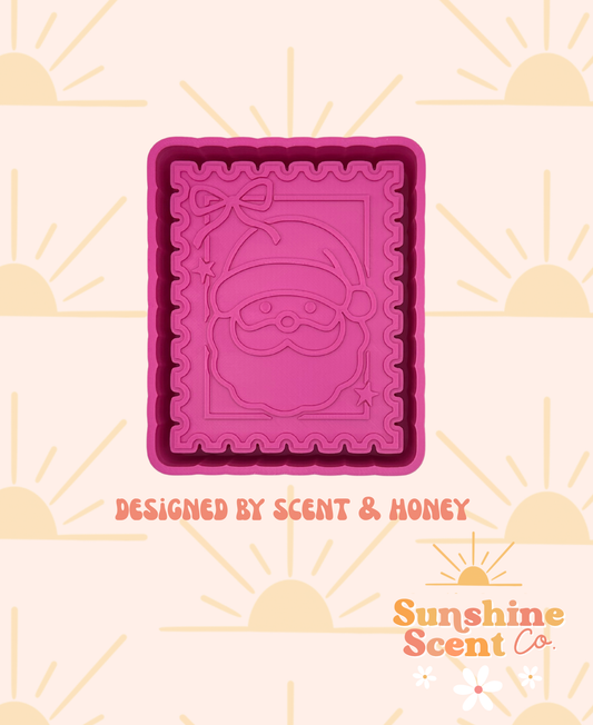 Santa Postage Stamp Freshie Mold