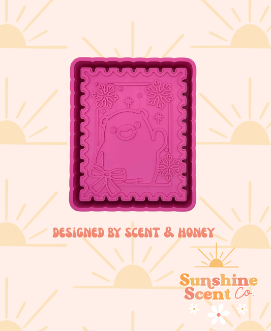 Polar Bear Postage Stamp Freshie Mold