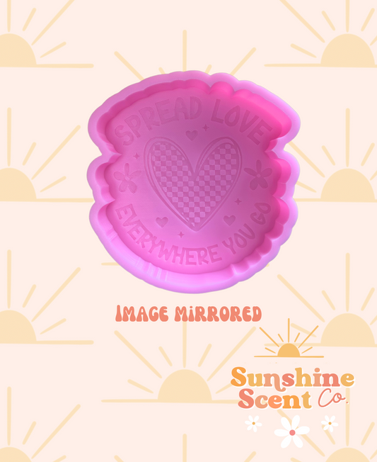 Spread Love Everywhere Silicone Freshie Mold