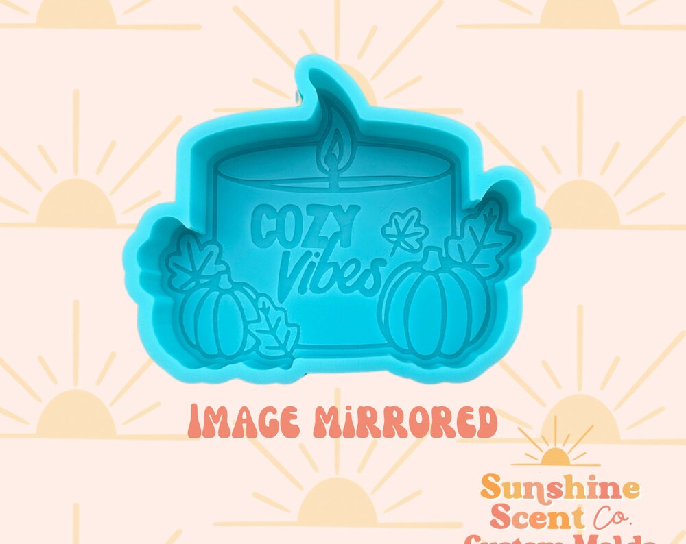 Cozy Vibes Fall Candle Silicone Freshie Mold