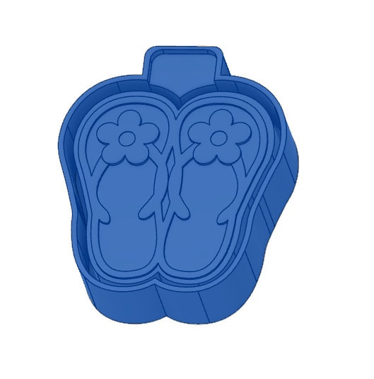 Flower Flip Flops Freshie Mold Housing STL File