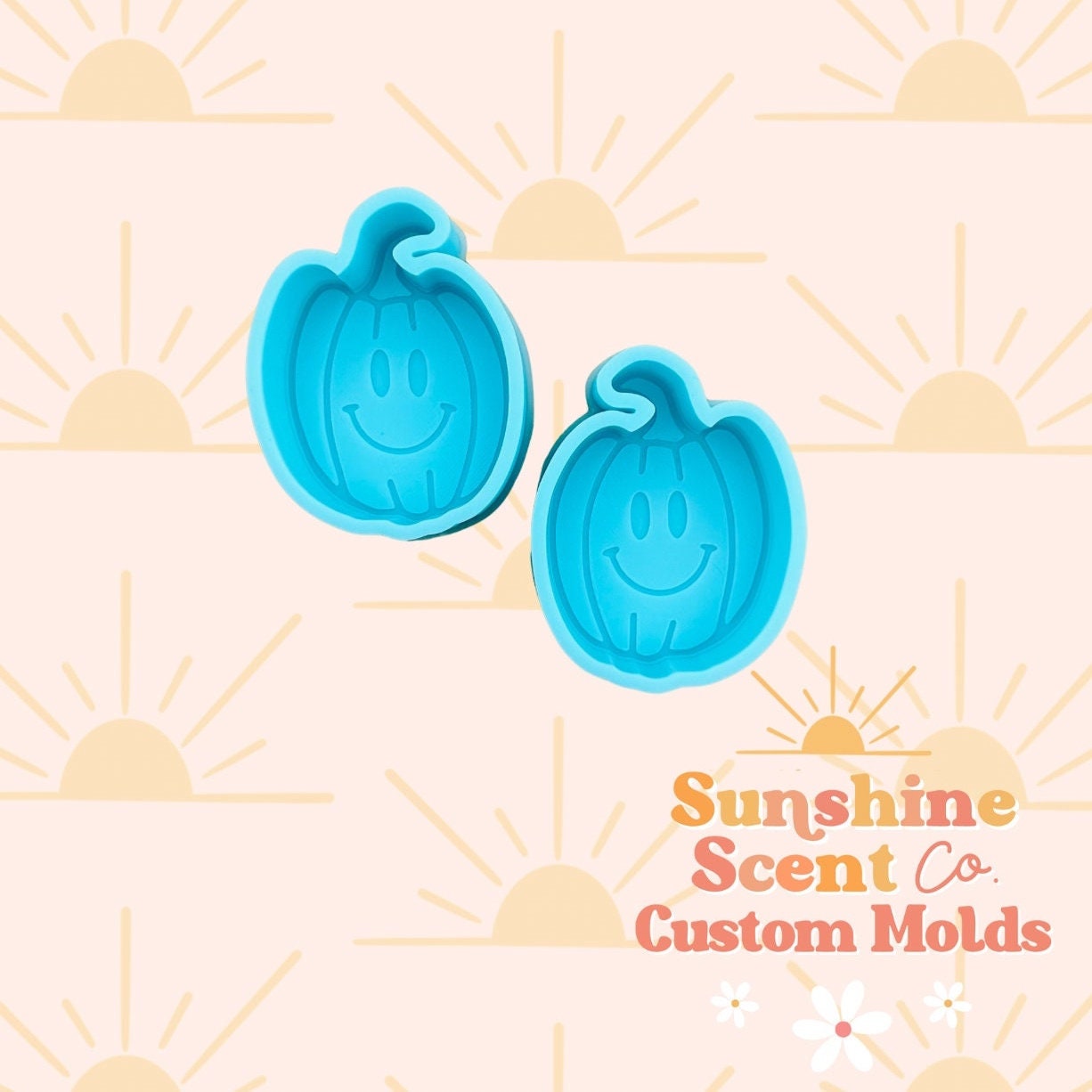 Smile Pumpkin Vent Clip Freshie Molds- Set of 2