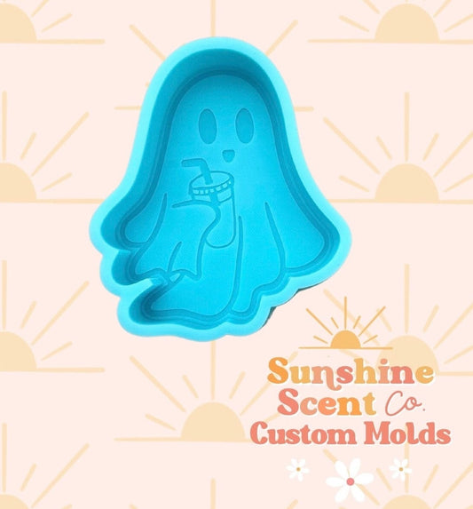 Iced Coffee Ghost Silicone Freshie Mold