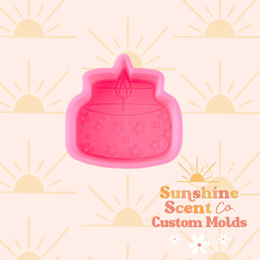 Floral Candle Silicone Freshie Mold